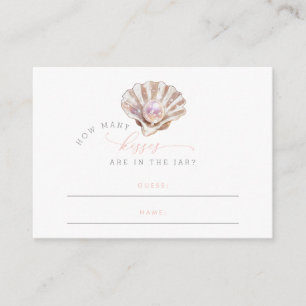 Elegant Little Pearl How Many Kisses Baby Shower Enclosure Card