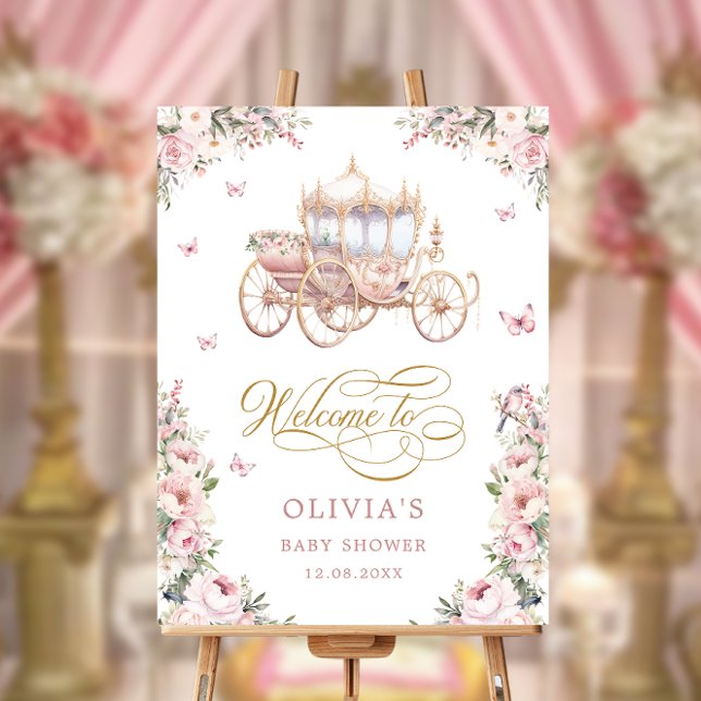 Elegant Little Princess Baby Baby Shower Welcome Foam Board (Creator Uploaded)