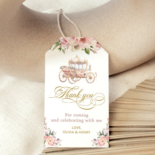 Elegant Little Princess Baby Shower Thank You Gift Tags