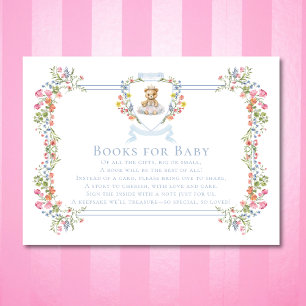 Elegant Little Princess Bear Royal Baby Shower Enclosure Card