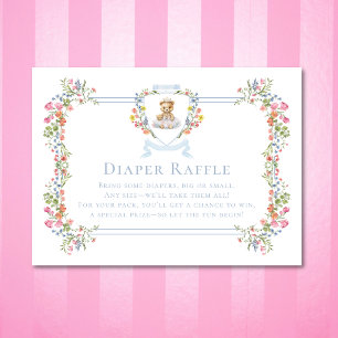 Elegant Little Princess Bear Royal Baby Shower Enclosure Card