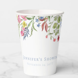 Elegant Little Princess Bear Royal Baby Shower Paper Cups