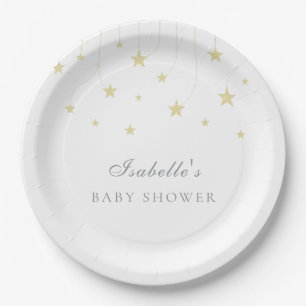 Elegant Little Stars Baby Shower Paper Plates