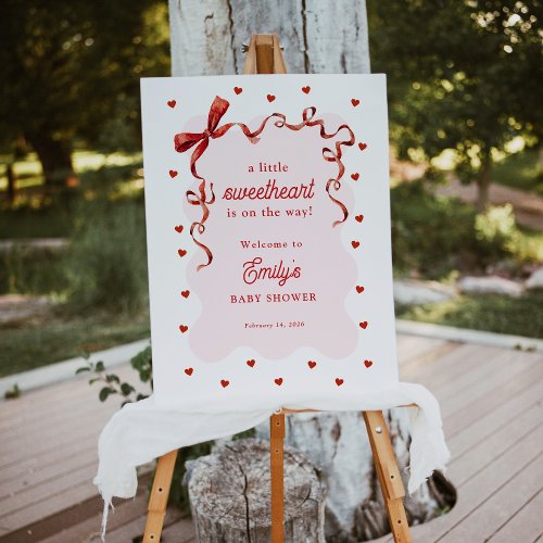 Elegant Little Sweetheart Bow Baby Shower