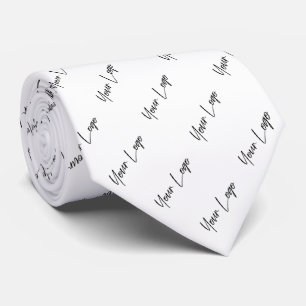 Elegant Logo Branded Neck Tie