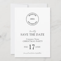 Elegant Logo Company Christmas Party Save the Date