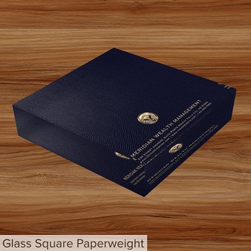 Elegant Logo Glass Paperweight