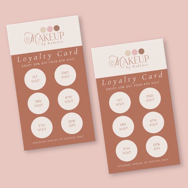 Elegant Logo Makeup Artist Loyalty Card (Creator Uploaded)