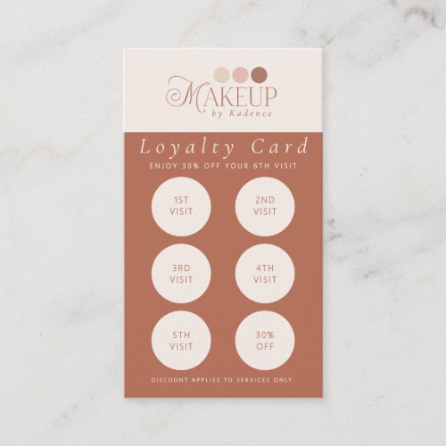 Elegant Logo Makeup Artist Loyalty Card