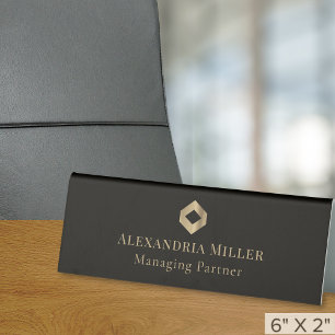 Elegant Logo Name Position Table Tent