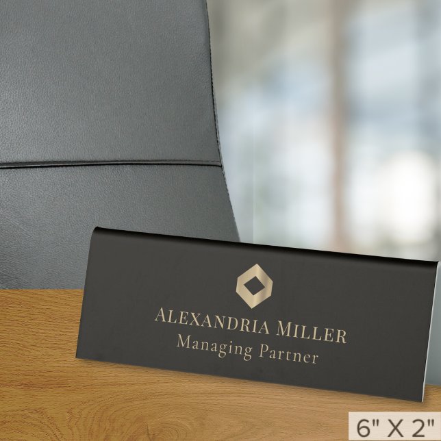 Elegant Logo Name Position Table Tent (Creator Uploaded)