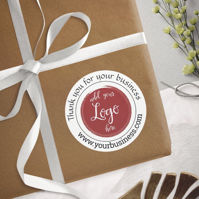  Elegant Logo Thank You Classic Round Sticker (Creator Uploaded)