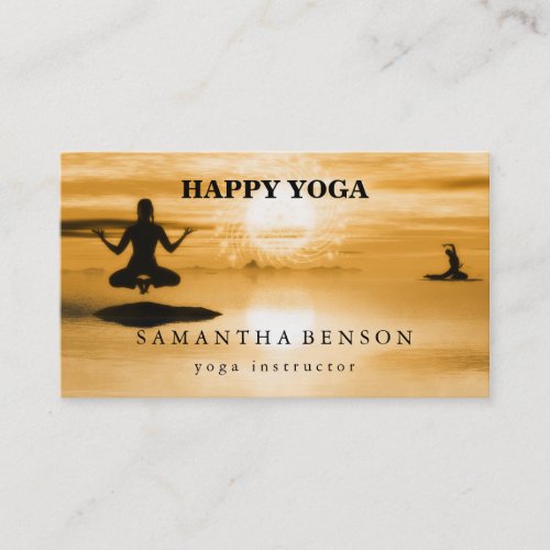 Elegant Logo Yoga Business Card