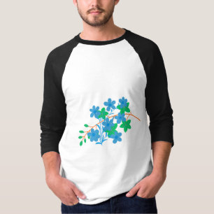 Elegant Long Leaf Line Art Minimal Botanical T-Shirt
