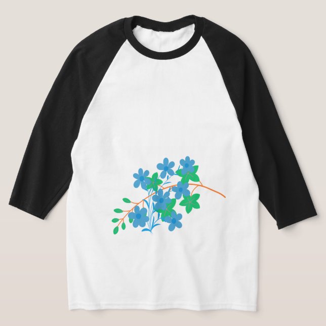 Elegant Long Leaf Line Art | Minimal Botanical  T-Shirt (Laydown)