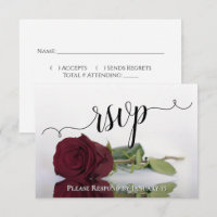 Elegant Long-Stemmed Burgundy Rose Wedding
