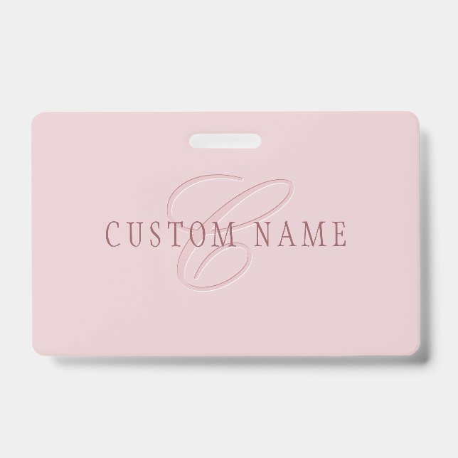 Elegant Looking Monogram | Rose Gold Badge (Front)