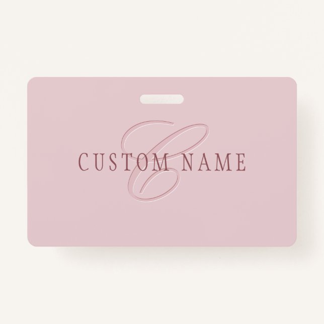 Elegant Looking Monogram | Rose Gold Badge (Front)