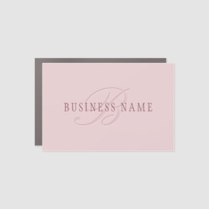 Elegant Looking Monogram Rose Gold Car Magnet