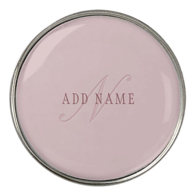 Elegant Looking Monogram | Rose Gold Golf Ball Marker (Front)