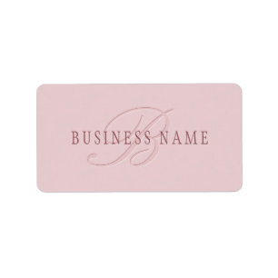 Elegant Looking Monogram Rose Gold Label