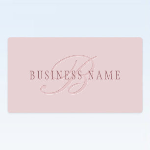 Elegant Looking Monogram   Rose Gold Labels