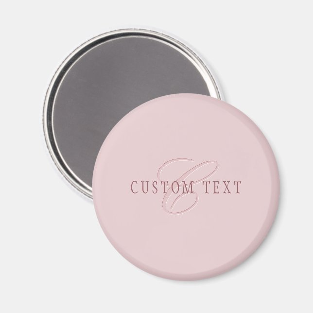 Elegant Looking Monogram | Rose Gold Magnet (Front/Back)
