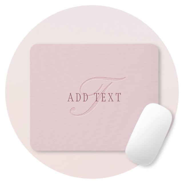 Elegant Looking Monogram | Rose Gold Mouse Pad (Creator Uploaded)