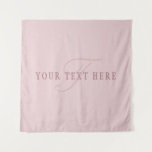 Elegant Looking Monogram Rose Gold Tapestry