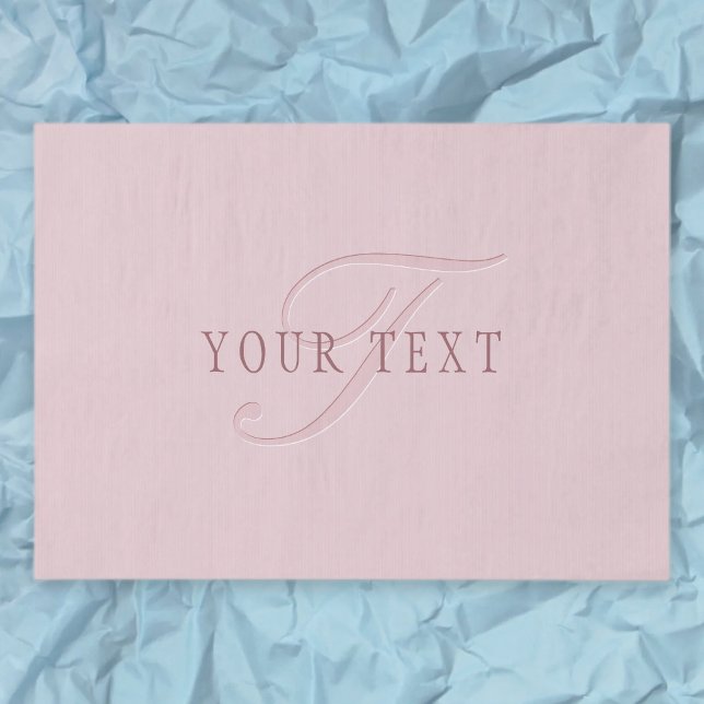 Elegant Looking Monogram | Rose Gold Tissue Paper (Creator Uploaded)