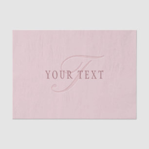 Elegant Looking Monogram   Rose Gold Tissue Paper