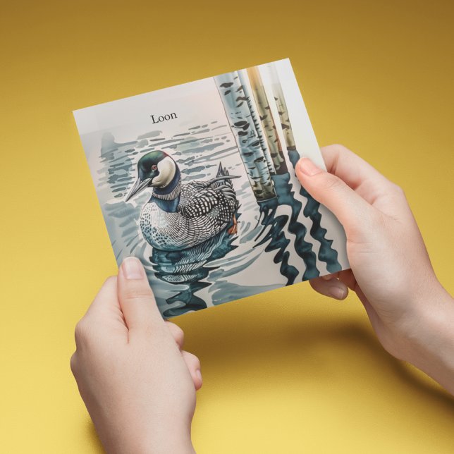 Elegant Loon on the Lake - custom text Invitation (Creator Uploaded)