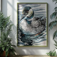 Elegant Loon on the Lake