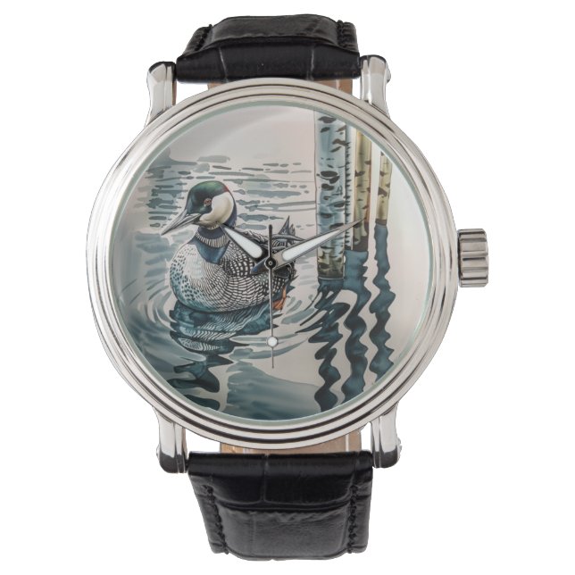 Elegant Loon on the Lake Watch (Front)