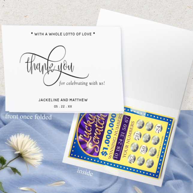 Elegant Lottery Ticket Favor Card Holder (Creator Uploaded)