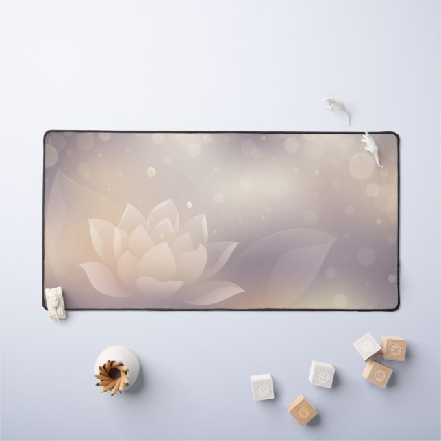 Elegant Lotus Bloom Desk Mat  (Kids Table)