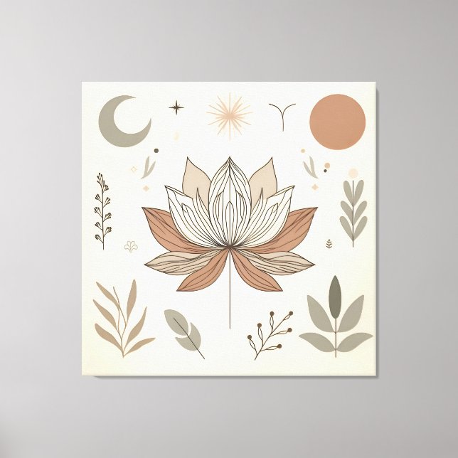 Elegant Lotus Canvas Art  (Front)