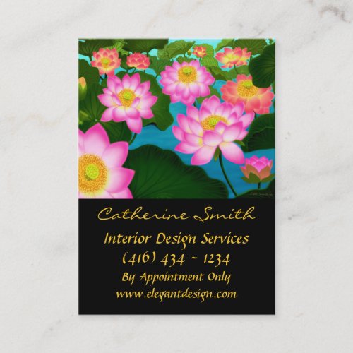 Elegant Lotus Floral Business Card