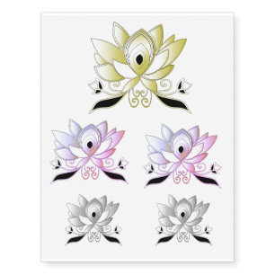 Elegant Lotus flower Body art Temporary Tattoos
