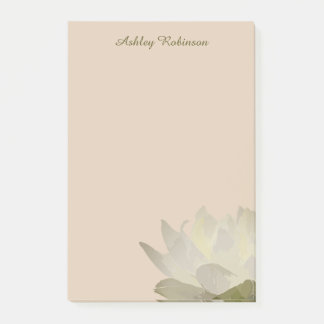 Elegant lotus flower boho pastel earthy QR code Post-it Notes