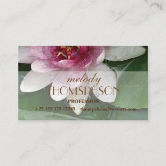 Elegant Lotus Flower Business Cards