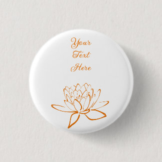 Elegant Lotus Flower Custom Button