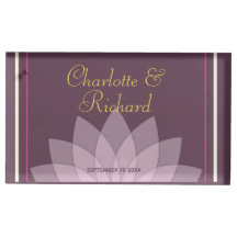 Elegant Lotus Flower Eggplant Wedding