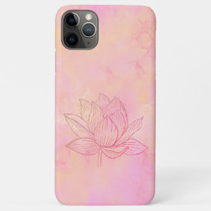 Elegant Lotus Flower Illustration Light Pink iPhone 11 Pro Max Case