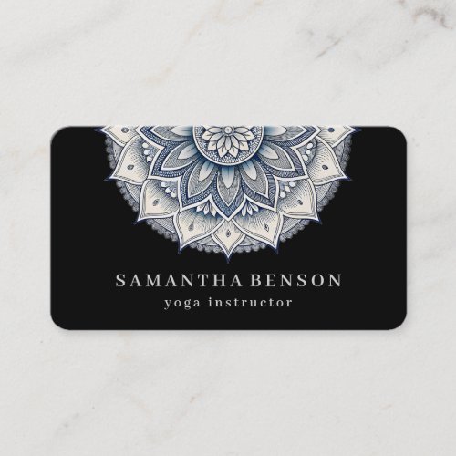 Elegant Lotus Flower Logo Yoga Business Card