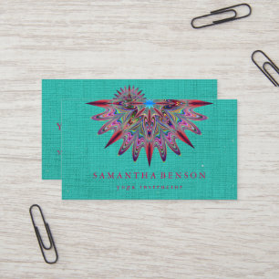 Elegant Lotus Flower Logo Yoga Business Card