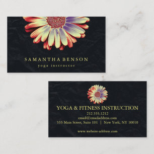 Elegant Lotus Flower Logo Yoga Business Card