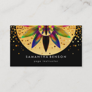 Elegant Lotus Flower Logo Yoga Business Card