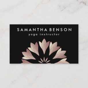 Elegant Lotus Flower Logo Yoga Business Card