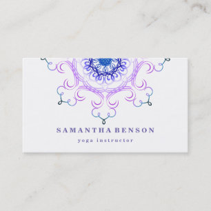 Elegant Lotus Flower Logo Yoga Business Card